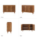Aulbrey 44" Wide Lattice Doors Sideboard with Solid Legs