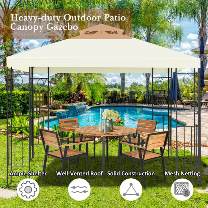 2 Tiers 10 X 10 Feet Patio Gazebo Canopy Tent