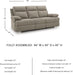 Yarrow Lane Classic Chenille Manual Pull Tab Reclining Sofa with Drop down Table and USB Charging, Light Brown