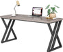 55 Inch Large Simple Industrial Computer Desk Study Writing Table Home Office Workstation,Grey
