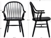 Windsor Black Dining Chairs Set of 2, Spindle Back Dining Chairs