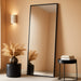 Full Length Mirror, Standing Large Floor Mirror with Aluminum Frame for Bedroom, Living Room, Bathroom(Black)
