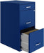Space Solutions 18In Deep 3 Drawer Metal Organizer File Cabinet Blue, Letter Size, Fully Assembled