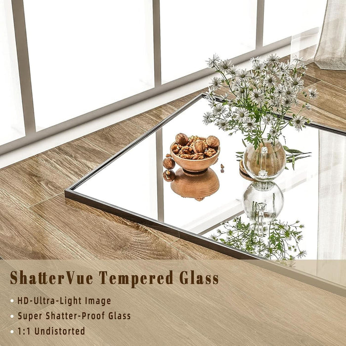 76"X34" Rectangle Full Body Floor Mirrors, Full Length Mirror Hanging or Leaning, Aluminum Alloy Frame Wall Mirror for Bedroom, Dressing Room, Black