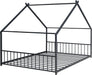 Montessori Oversized Floor Bed With Roof Playhouse