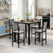 Gray Velvet Contemporary Counter Height Dining Set