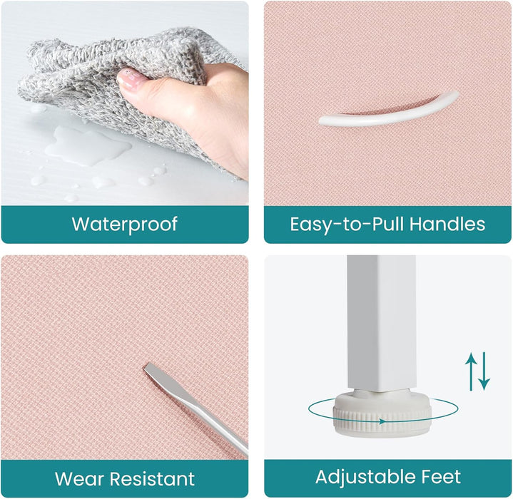 Five Drawer Fabric Dresser Bedroom Organization Black