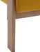Luxurious Mustard Velvet Barrel Chair Solid Walnut