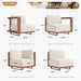HDPE Patio Furniture Set, 6 Pieces L Shaped Sectional