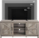 TV Stand for 65 Inch TV, Farmhouse TV Console Table for Living Room, Tall Entertainment Center with Double Barn Doors, Gray