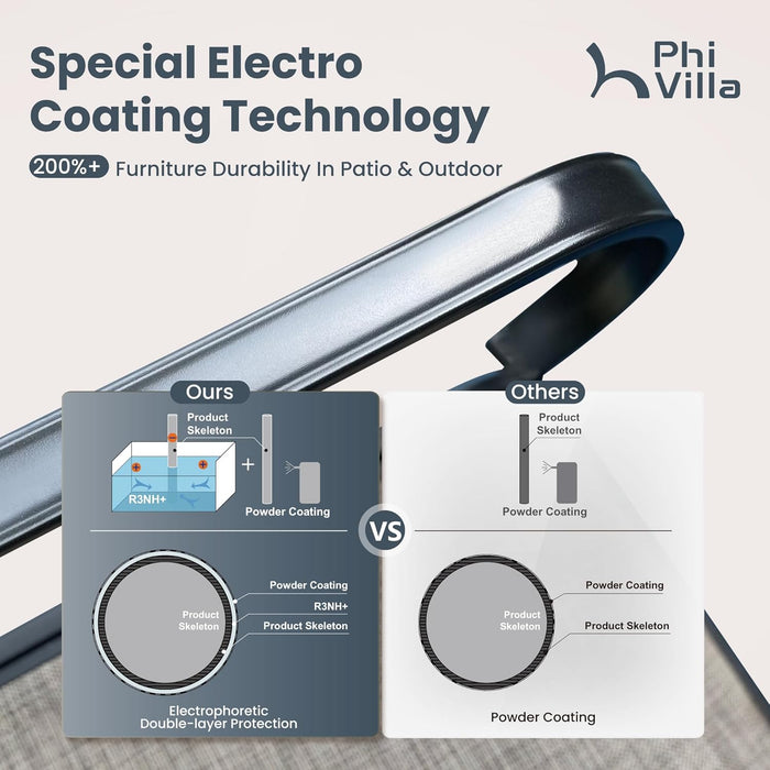 9 Pcs Patio Dining Set with Large Square Metal Dining Table & 8 Outdoor Textilene Fabric Swivel Dining Chairs, outside Table Chair Furniture Dining Set for 8 Person