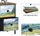 6 Drawer Dresser for Bedroom Van Gogh Chest of Drawers Wide TV Stands Fabric Storage Drawer Unit for Living Room Entryway Closet Sturdy Steel Frame Wood Top