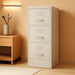 4-Drawer Vertical File Cabinet, Letter Size, Lockable, Putty
