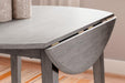 Shullden Casual round Dining Small Drop Leaf Table, Seats up to 4, Gray