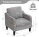 Light Grey Modernist Mid Century Upholstered Chair