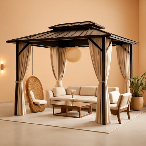 10x10 Feet Hardtop Gazebo PremiumQuality Outdoor Patio
