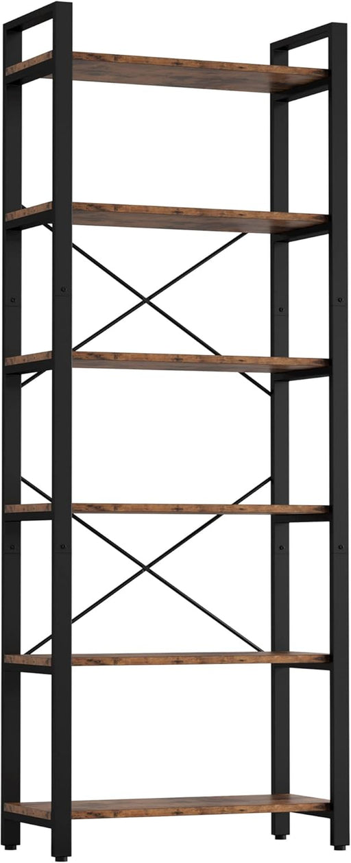 Six Tier Ladder Bookshelf Industrial Style Display