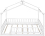 Full Size White SolidWood House Bed IndustrialGrade