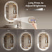 Oval LED Bathroom Mirror, 24"X 36" Frameless LED Mirror with Front Light and Backlit, Anti-Fog, Dimmable Modern Wall Mounted Lighted Mirror, Pill-Shaped Smart Mirror Bathroom