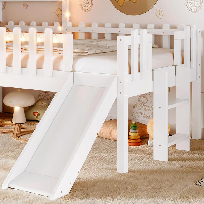 Premium SolidWood TwinXL Loft Bed With SlidingRails