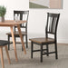 International Concepts San Remo Splatback Dining Chair, Height, Hickory/Washed Coal