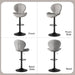 Bar Stools Set of 3 Modern Swivel Bar Chairs, Barstools Counter Height with High Backrest, Easy 3-5 Minute Assembly for Bar, Kitchen, Dining Room Light Grey