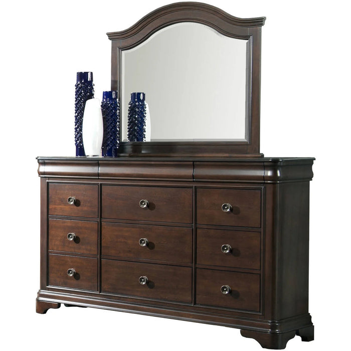 Conley Cherry Dresser and Mirror Set