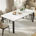 71" Dining Table for 6-8 People, Kitchen Table with Metal Frame