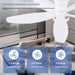 Ceiling Fans with Lights-36 Low Profile Ceiling Fan with Light and Remote/App Control,Flush Mount,Dc Reversible,Led Dimmable Modern Ceiling Fans for Bedroom,Indoor/Outdoor Patio Use(White)