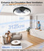 【Upgraded】 Ultra Low Profile Ceiling Fans with Lights and Remote Ultra Quiet 25 Db, 21" Modern Flush Mount Ceiling Fan LED Ceiling Fan Fandelier Ceiling Fan