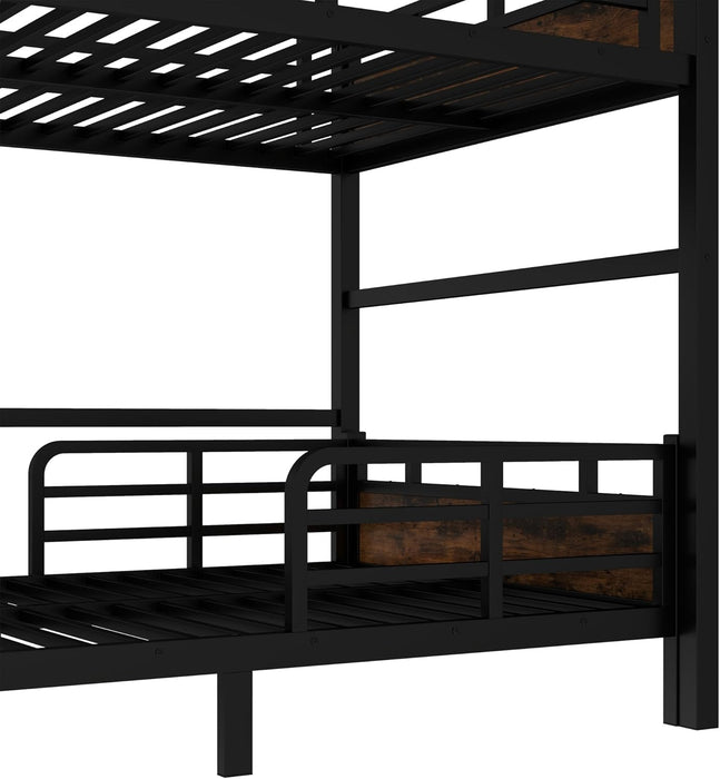 Full Over Full JetBlack PowderCoated Bunk Guardrail