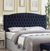 Boucle Upholstered Tufted Button King Headboard and Comfortable Fashional Padded King/California King Size Headboard,6025-K-Boucle-Navy Blue