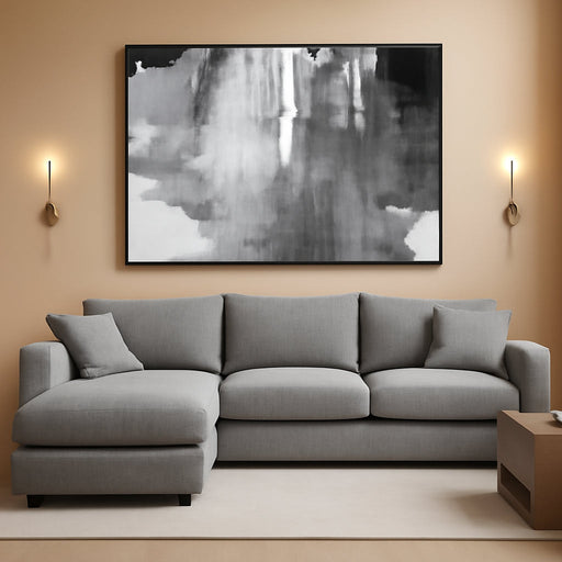 Wall Art for Living Room Black and Grey Wall Decor 30X60 Inch Hand Painted Abstract Paintings for Bedroom Office Kitchen Decoration