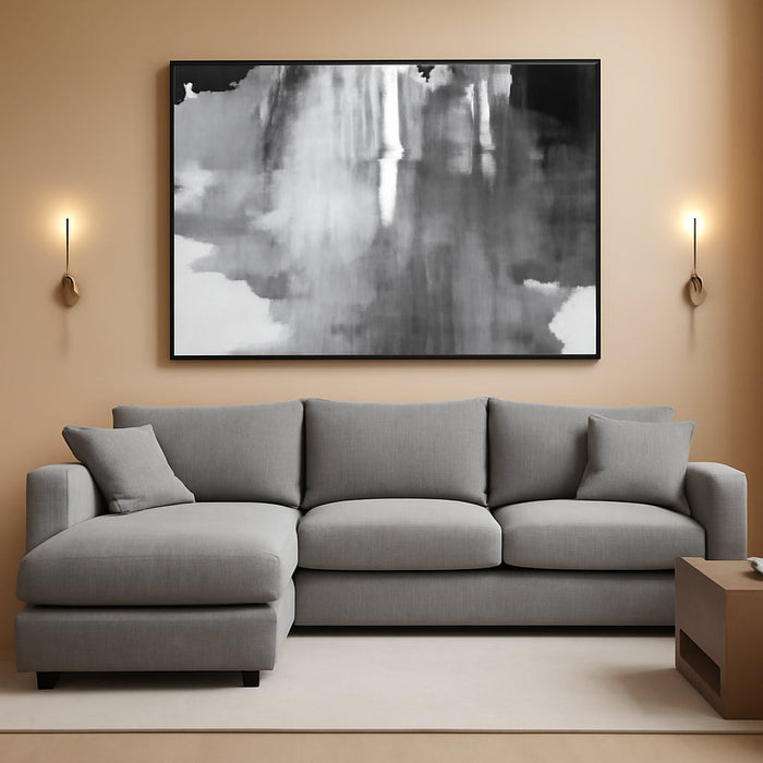 Wall Art for Living Room Black and Grey Wall Decor 30X60 Inch Hand Painted Abstract Paintings for Bedroom Office Kitchen Decoration