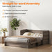 Murphy Bed Queen Mattress Included GreyFinish Drawer