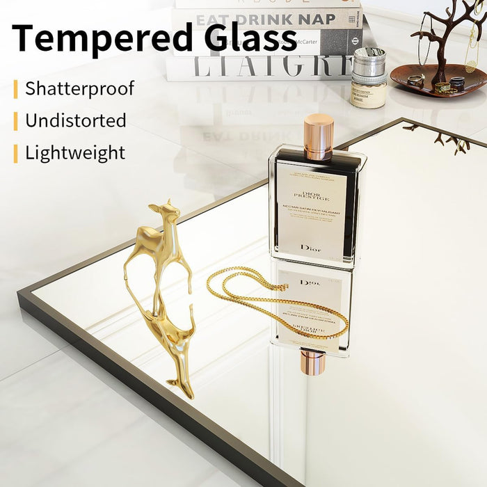 Large Full Length Mirror 78" X 35" - Shatterproof Huge Floor Full Body Mirror with Metal Frame, Freestanding, Wall Mounted, or Wall Leaning for Bedroom, Living Room, Dressing Room, Black