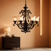 Norwalk 6-Light Bronze Umber Glass Shades Chandelier