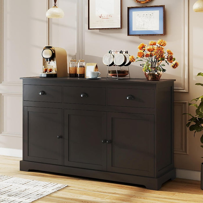 Sideboard Buffet Cabinet with Storage, Modern Coffee Bar Station