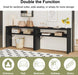 Black Console Table 47 Inches, Entryway Table with Storage, Sofa Tables Narrow Long, Wooden Couch Tables behind Sofa for Living Room, 2 Tier Entrance Tables