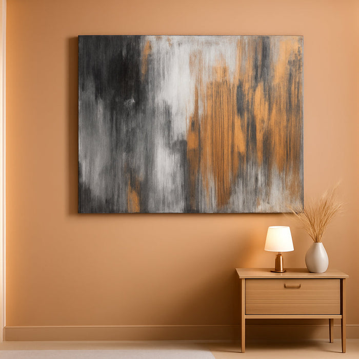 Abstract Canvas Wall Art with Gold Foil Modern Black Oil Paintings Graffiti Wall Art for Living Room Bedroom Kitchen Office Wall Decorations 30" X 60"