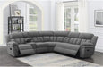 Bahrain 6-Piece Charcoal Motion Sectional Sofa