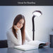 Litespan - Bright LED Floor Reading Lamp for over Chair Crafts and Reading, Esthetician Light for Lash Extensions, Gooseneck Adjustable Standing Lamp for Living Room, Bedroom, Office - Black