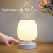 Small Bedside Lamp for Bedroom, 3-Way Dimmable Touch Control, 600 Lumen Bright Opal Glass Shade, 7.5 Inch Ultra Compact Nightstand Lamp, Warm White 2700K LED Bulb Included, Modern Design