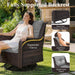 7-Piece Patio Furniture Set, Outdoor Thick Wicker Sectional Sofas with 2 Swivel Chairs, High Back Sectional Couch with Fire Pit Table, Outdoor Conversation Set for Backyard, Porch, Deck, Grey
