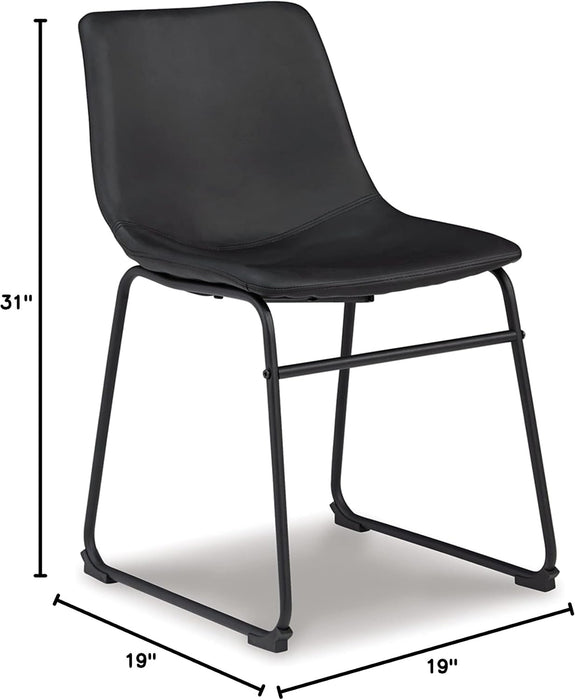 Centiar Mid Century Dining Room Bucket Chair, 2 Count, Black