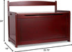 Espresso Contemporary Toys Chest Safety Hinged Lid