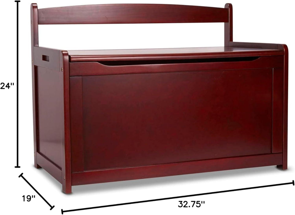 Espresso Contemporary Toys Chest Safety Hinged Lid