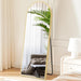 64"X21" Arched Full Length Mirror, Leaning or Standing Full Body Mirror with Aluminum Alloy Thin Frame, Suitable for Bedroom or Cloakroom,Gold