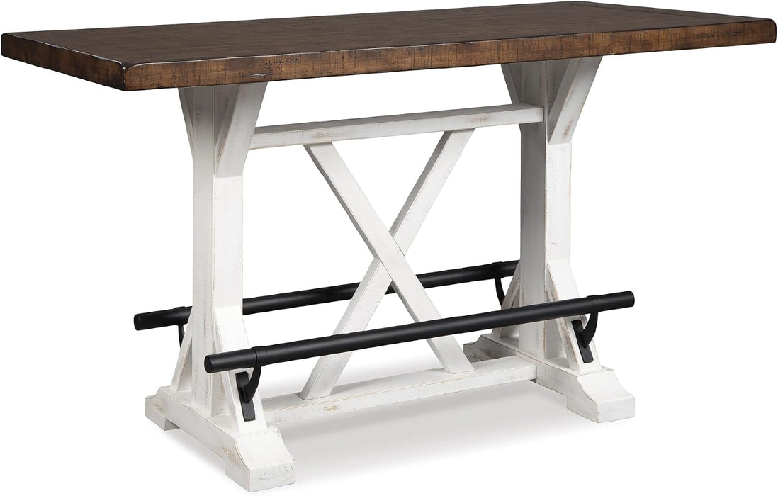 Signature Design by Ashley Farmhouse Counter Height Dining Table, White