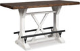 Signature Design by Ashley Farmhouse Counter Height Dining Table, White